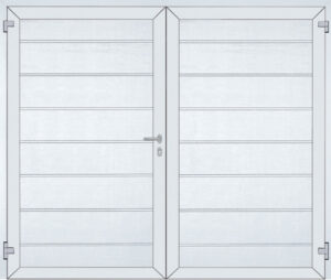Openslaande garagedeuren - keuzemogelijkheden - profileringen - horizontaal breed