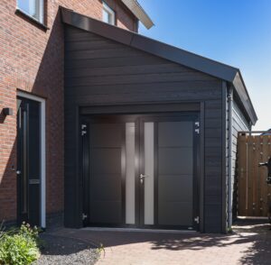 Duoport - Verticaal melkglas - Satin toplaag, black